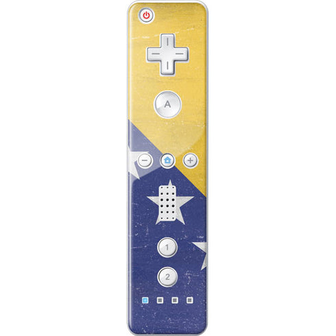 Bosnia and Herzegovina Flag Distressed Wii Remote Controller Skin